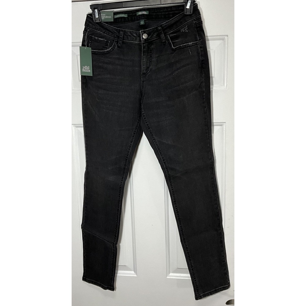 Wild Fable Black Wash Mid Rise Curvy Skinny High Stretch Denim Jeans Women's 10